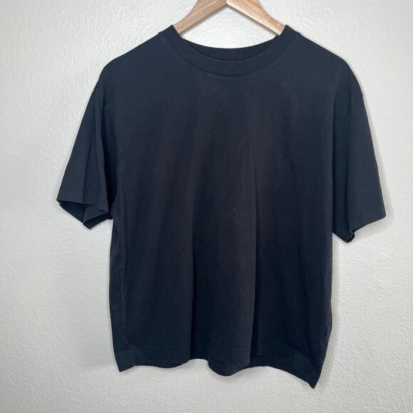 Muji Mens Black Short Sleeve Casual Crewneck T-Shirt XL - Picture 8 of 8